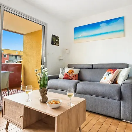 Apartament Le Cocon Bleu - T3, 6p, Pk, Clim - A 5 Min Agde
